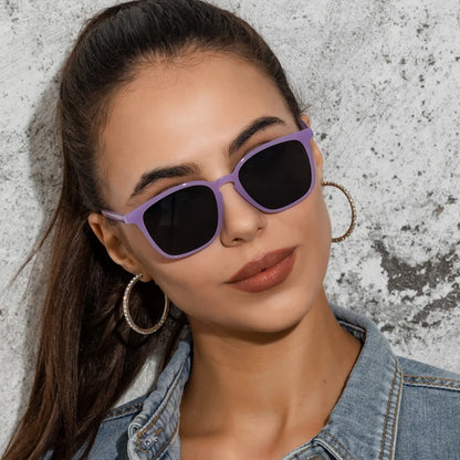 Quadratische kleine Sonnenbrille für Damen, rechteckiger Rahmen, lila, bunte Sonnenbrille, weiblich, Oculos Y2K Retro Gradient Hip Hop Shades UV400