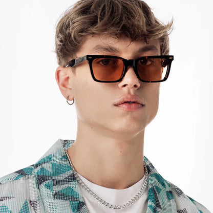 2024 Sunglasses Men Acetate Rimless Square Sunglasses Woman Man Brand Designer Vintage Sun Glasses Female Male Fashion Shades