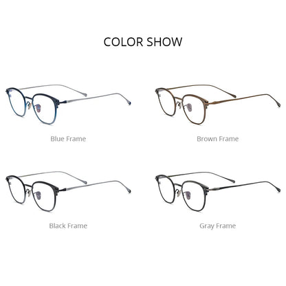 FONEX Gradient Design Titanium Glasses Men 2023 Women Retro Square Eyeglasses Eyewear CASTOR