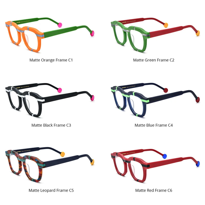 HEPIDEM Acetate Glasses Men 2024 New Women Matte Fashion Square Eyeglasses Spectacles Eyewear H9363