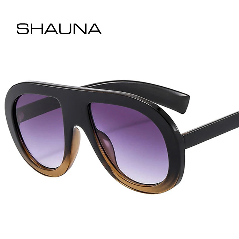 SHAUNA Pilot Hommes Mode Lunettes De Soleil Double Couleur Punk Femmes Marque Designer Dégradé Lunettes De Soleil Nuances UV400