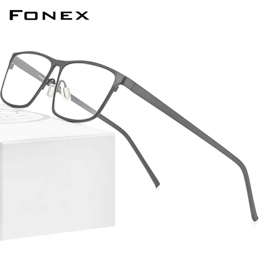 FONEX Pure Titanium Glasses Frame Men 2020 Eye Glasses for Men Square Eyeglasses Frames Eyewear 871