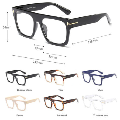 SHAUNA Anti-blue Light Oversize Square Eyeglasses Frame Women Optical Frame Men Glasses