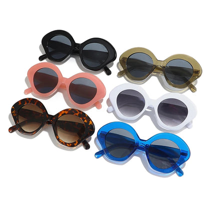 SHAUNA Fashion Irregular Cat Eye Sunglasses Women Retro Gradient  Men Trending Sun Glasses