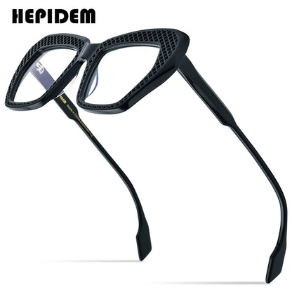 HEPIDEM Hollow Acetate Glasses Women Designer Cat Eye Eyeglasses Ladies Spectacle Eyewear 9264