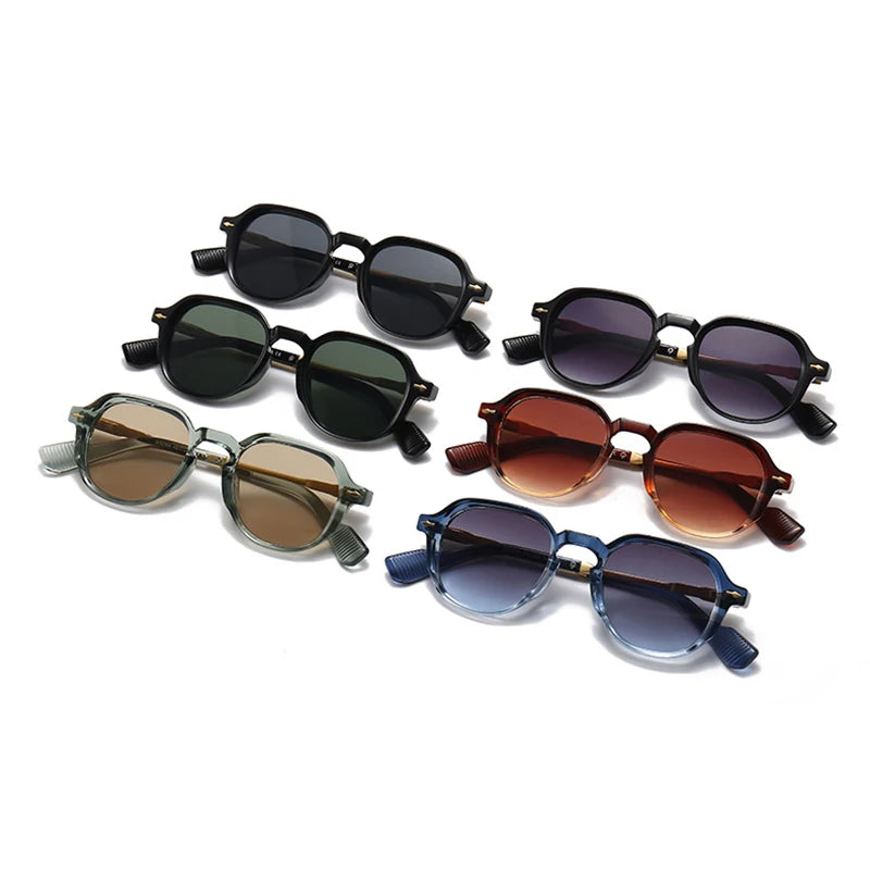 SHAUNA Retro Oval Sunglasses Women Rivets Gradient Shades UV400