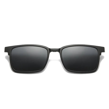 TR90 Polarisierte Sonnenbrillen für Damen und Herren, 6-in-1-Set, Magnet-Sonnenschutz, Clip-On-Sonnenbrille, UV400, hochwertig, blendfrei