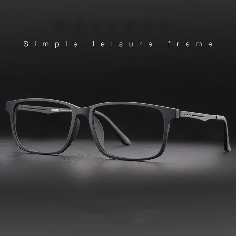 Super Light Comfortable Rubber Titanium Eyewear Square Glasses Frame Myopia Optical Prescription Glasses Frame Men and Women