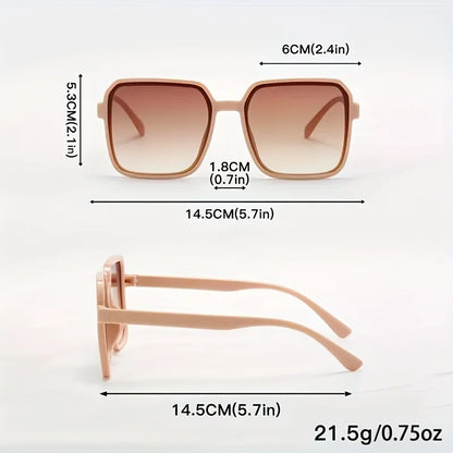 Lot de 5 lunettes de soleil carrées surdimensionnées pour femmes et hommes, verres solaires décontractés dégradés antireflets pour vacances, plage, voyage