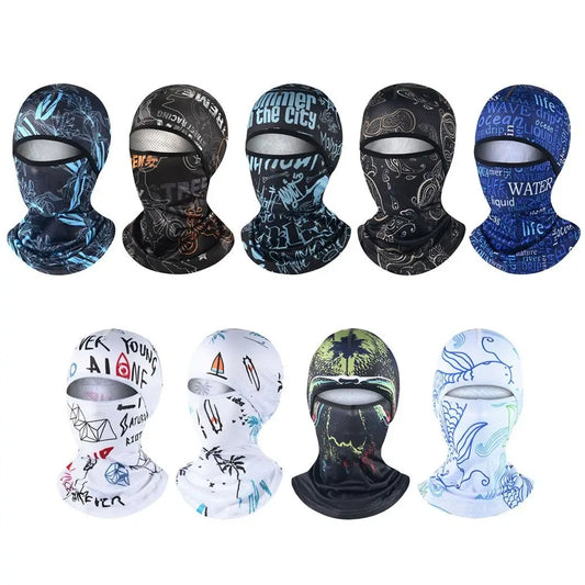 Hiking Scarves Motorcycle Cycling Helmet Bicycle Hat Sun Protection Cycling Balaclava Cooling Neck Face Cover Full Face Cap