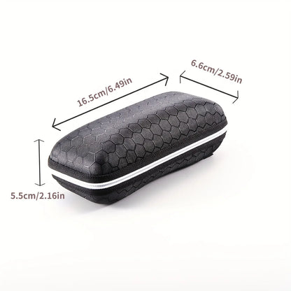 Eyewear Cases Cover Sunglasses Case Glasses Box With Lanyard Zipper Eyewear Cases Honeycomb Glasses Case Protector