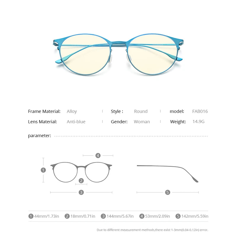 FONEX Anti Blue Light Blocking Glasses Women Brand Designer 2020 New Vintage Round Antiblue Rays Computer Eyeglasses Men FAB016