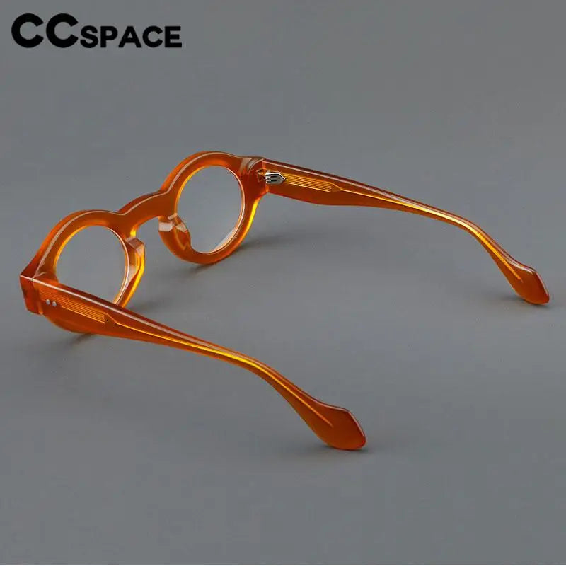 57359 Montures de lunettes en acétate épais vintage Tendance Rivet Lunettes optiques Hommes Femmes Lunettes de vue rondes