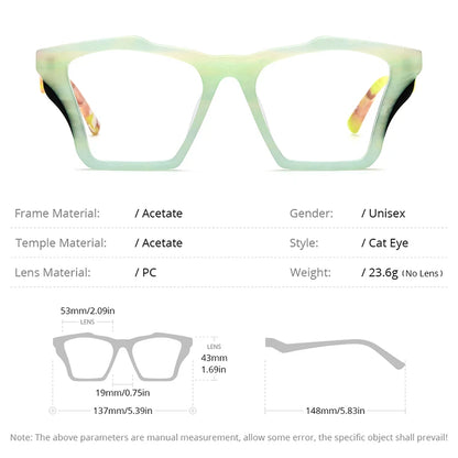 Lunettes en acétate HEPIDEM pour femmes 2024 Nouvelles lunettes de vue rétro en œil de chat Lunettes Lunettes H9360