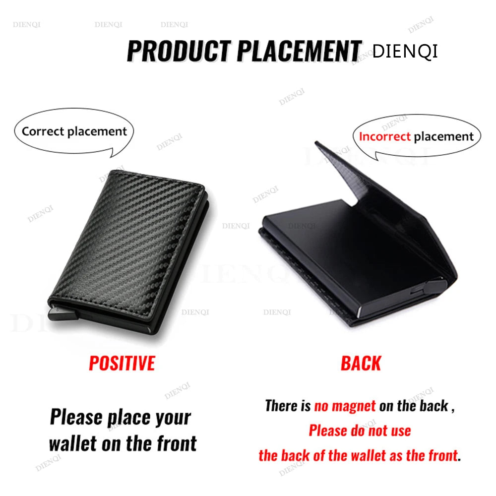 Porte-cartes de crédit antivol Rfid, portefeuille intelligent et minimaliste, poche pour hommes et femmes, porte-cartes fin, étui pour cartes de crédit, sac à main