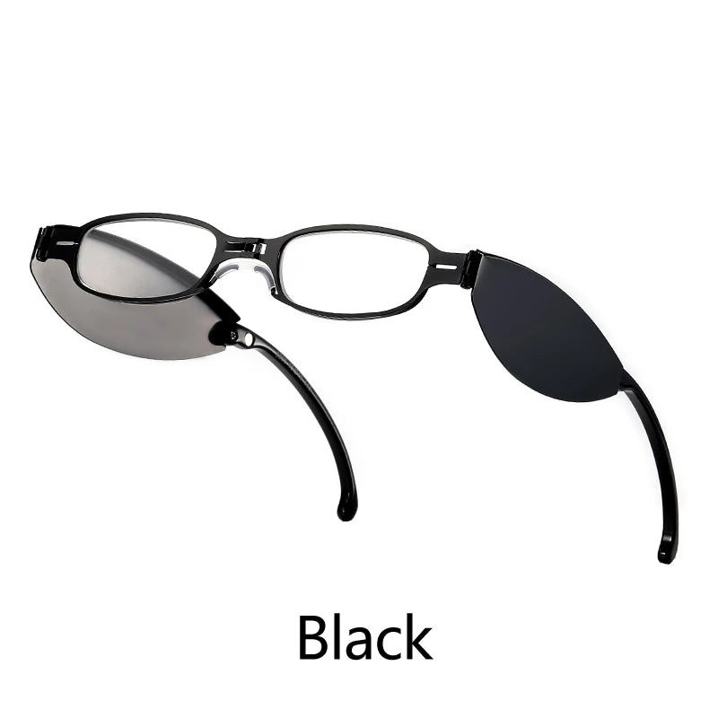 New Portable Anti Blue Light Folding Reading Glasses With Case Men Women Telescopic Presbyopia Eyeglasses Elderly Glasses