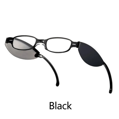 Lunettes de lecture pliables anti-lumière bleue portables avec étui pour hommes et femmes, lunettes télescopiques pour presbytie, lunettes pour personnes âgées