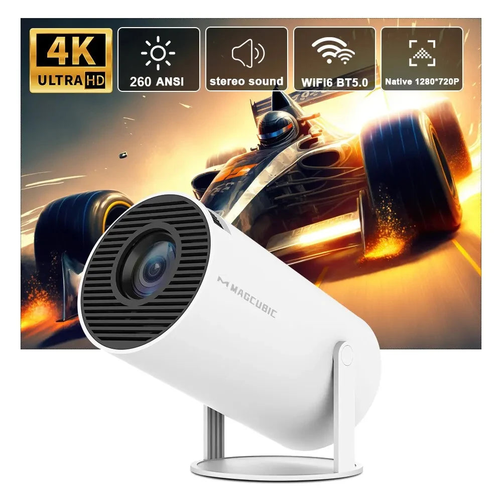 Projecteur Magcubic HY300 Pro 4K Android 11 Double Wifi6 260ANSI Allwinner H713 BT5.0 1080P 1280*720P Home Cinéma Projecteur Extérieur