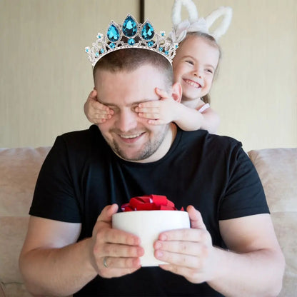 Diadème de mariage fait à la main avec strass pour filles, serre-tête en perles, couronne de princesse Bling Bling