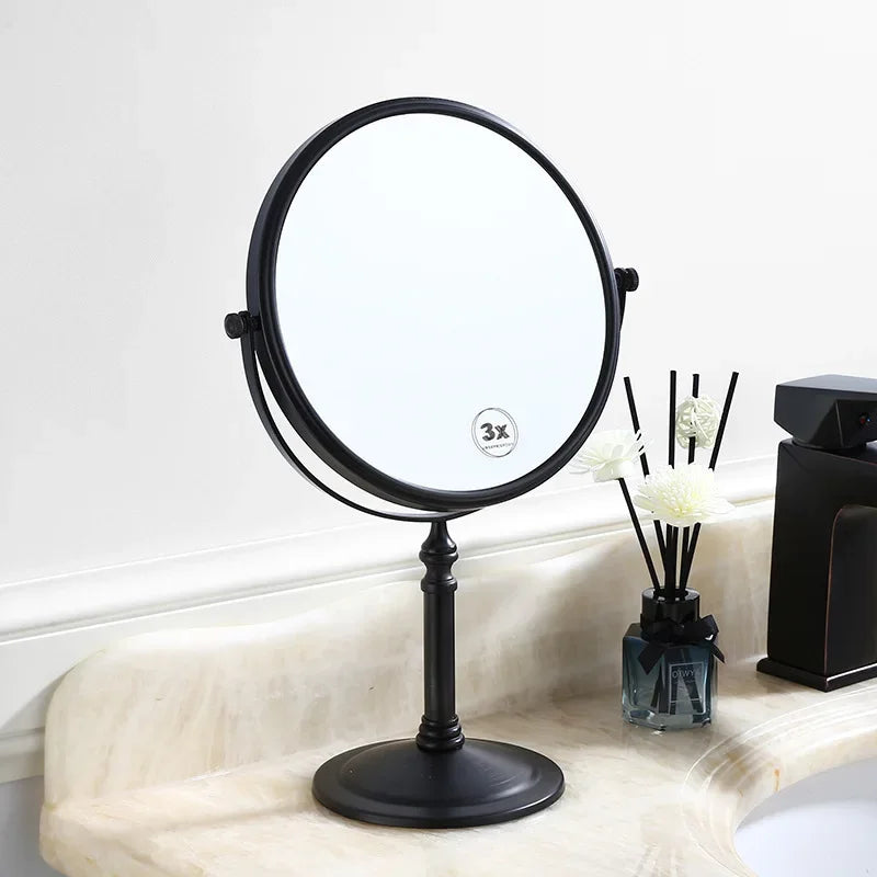 Magnification Makeup Mirror 360 Rotating Professional Desktop Cosmetic Mirror 8" Double Sided Magnifier stand