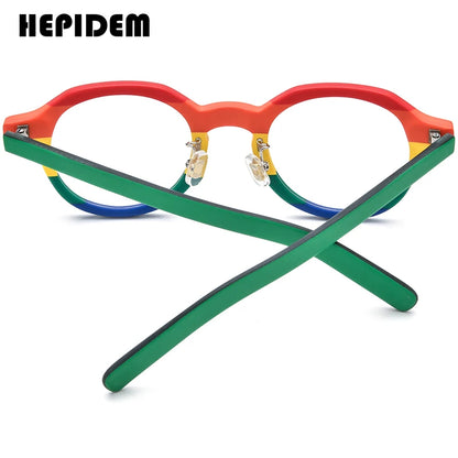 HEPIDEM Acetate Glasses Men 2024 New Women Fashion Square Eyeglasses Frame Spectacles Eyewear H9368