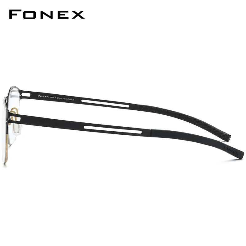 FONEX B Titan Brillengestell Herren Quadratische Brille 2020 Neue rutschfeste Silikon Schraubenlose Brille 8529