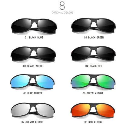 Men And Women Classic Half Frame Sport Polarized Sunglasses Hiking Fishing Semi-Rimless Black Vintage Sun Glasses Shades UV400