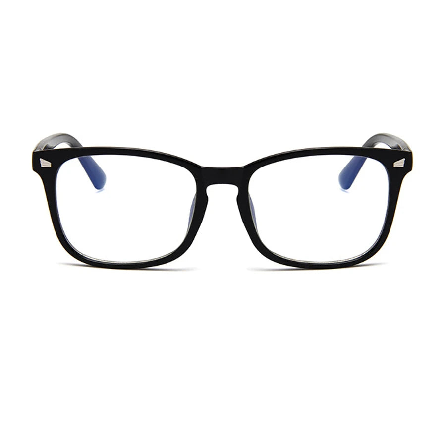 Monture de lunettes anti-lumière bleue à rivets pour hommes et femmes, lunettes optiques rétro transparentes, lunettes de protection pour ordinateur, lunettes anti-lumière bleue