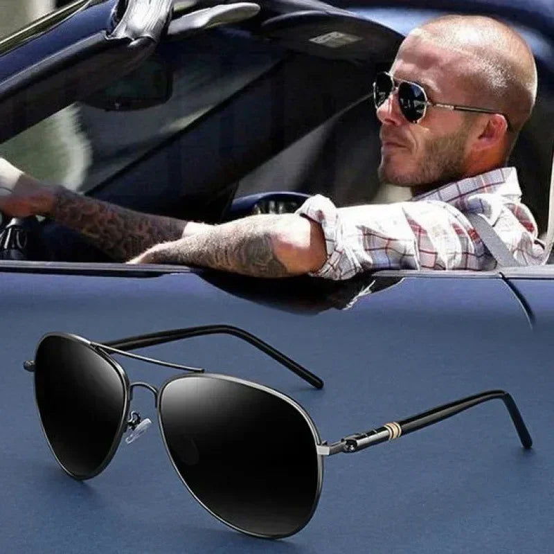 Luxury Pilot Polarized Sunglasses Men Women Driving Fishing Retro Sun Glasses Brand Designer Male Metal Sunglasss For Man UV400