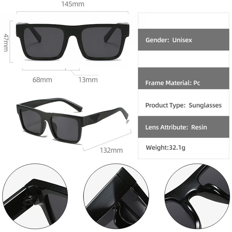 SHAUNA Ins Popular Fashion Sunglasses Women Square Red Green Shades UV400 Men Trending Sun Glasses