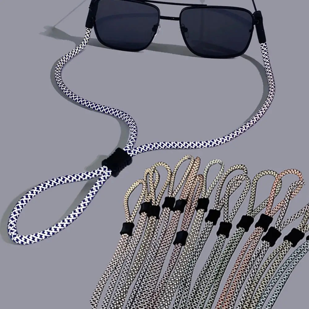 Sports Sunglasses Rope Non-Slip Lanyard Strap Eyeglass Strap Reflective with Adjustable Buckles Glasses Neck Cord Women Men