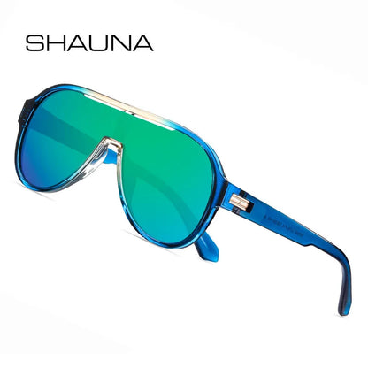 SHAUNA TR90 Fashion Polarized Pilot Sunglasses Brand Designer Mirror Coating Shades UV400