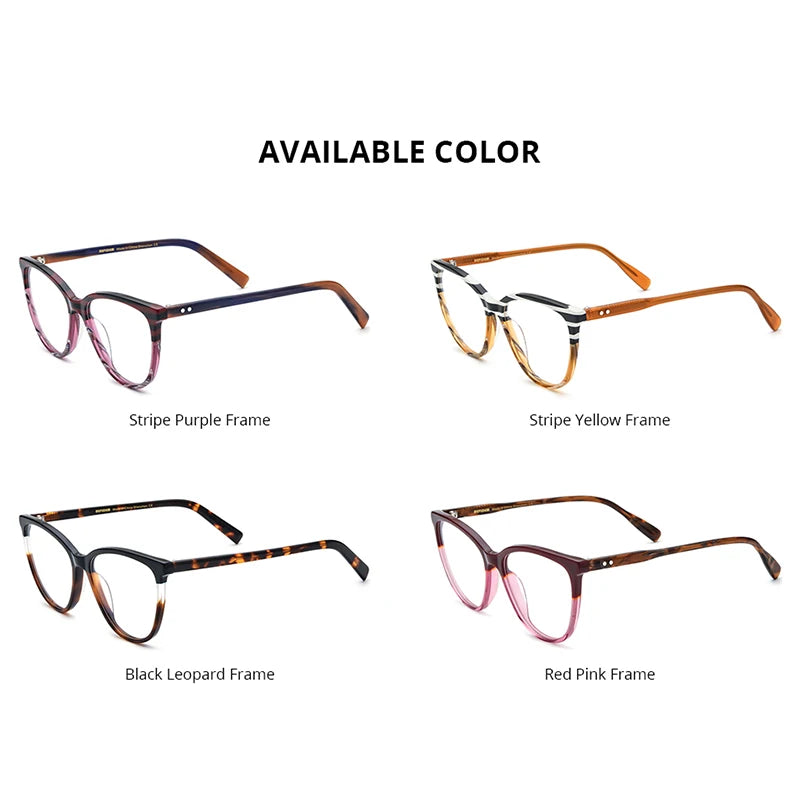 HEPIDEM Multicolor Acetate Glasses Women 2023 New Cat Eye Eyeglasses Cateye Spectacles Eyewear H9294