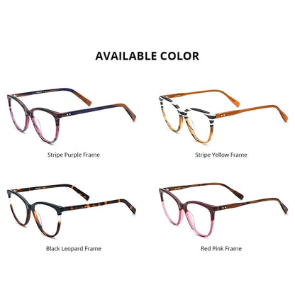 HEPIDEM Multicolor Acetate Glasses Women 2023 New Cat Eye Eyeglasses Cateye Spectacles Eyewear H9294