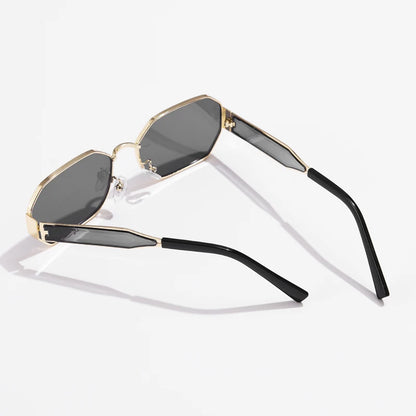 Fashion Square Vintage Sunglasses Women Men Brand Designer Retro Metal Rectangle Sun Glasses Female Male Popular Black Eyewear