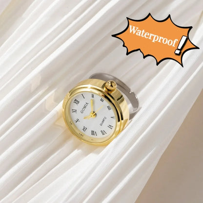 Mini Couple Watch Ring Retro Round Gift Finger Clock Ring Couple Watches Finger Ring Watch Men