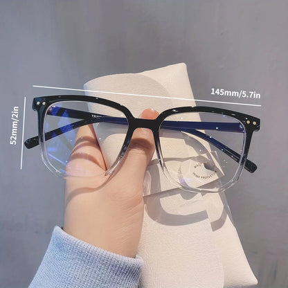 Anti-blue Light Glasses for Women with Regular Eyeglass Frame Finished Retro Flat Light Frame