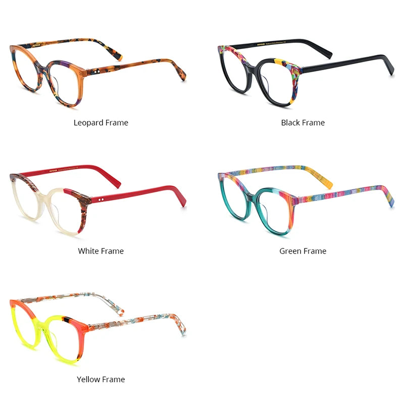 HEPIDEM Multicolor Acetate Glasses Men Retro Square Eyeglasses Women Spectacles Eyewear H9326