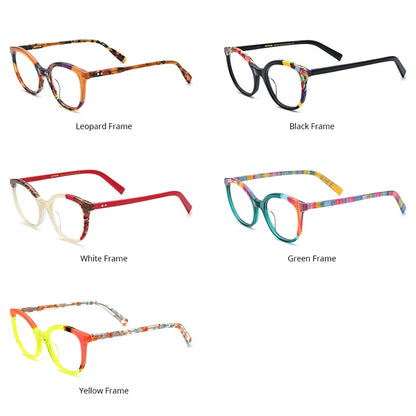 HEPIDEM Multicolor Acetate Glasses Men Retro Square Eyeglasses Women Spectacles Eyewear H9326