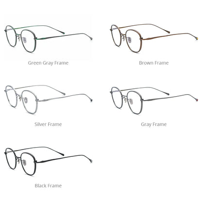 FONEX Reines Titan Brille Männer 2023 Neue Ultraleicht Retro Quadratische Brille Frauen Brillen Stich