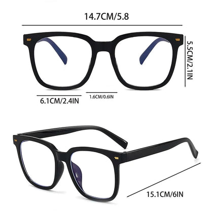 Lunettes d'ordinateur transparentes pour femmes et hommes, monture ronde anti-lumière bleue, verres bloquants, lunettes optiques