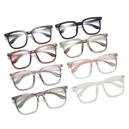 SHAUNA Mode Femmes Carré Clair Anti Lumière Bleue Lunettes Cadre Hommes Optique Lunettes Rétro Rivets Cadre