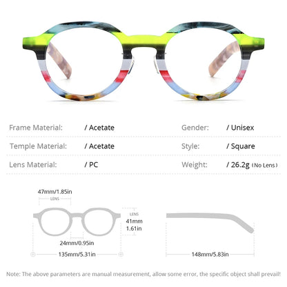 HEPIDEM Acetate Glasses Men 2024 New Women Fashion Square Eyeglasses Frame Spectacles Eyewear H9368