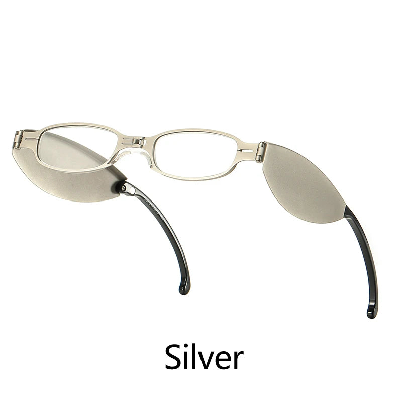 Lunettes de lecture pliables anti-lumière bleue portables avec étui pour hommes et femmes, lunettes télescopiques pour presbytie, lunettes pour personnes âgées