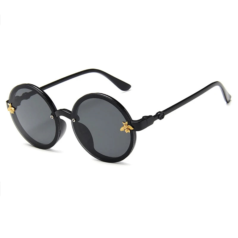 Fashion Kids Sunglasses Boys Girls Classic Cartoon Little Bee Round Frame Sun Glasses Children Cute Korean Eyewear UV400