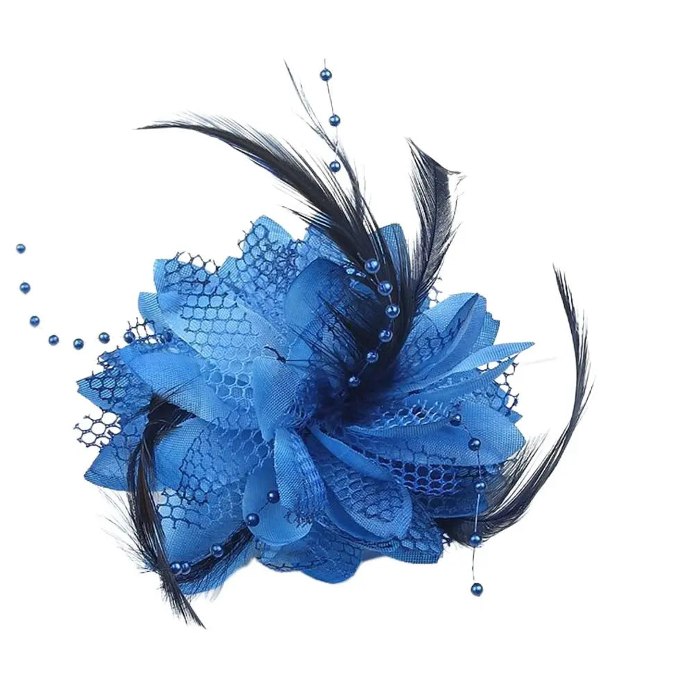 Ladies Fascinator Dance Performance Brooch Wrist Flower Bridal Hairpin Headdress Feathers Hair Clip Wedding Hair Accessories