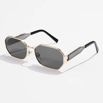 Fashion Square Vintage Sunglasses Women Men Brand Designer Retro Metal Rectangle Sun Glasses Female Male Popular Black Eyewear