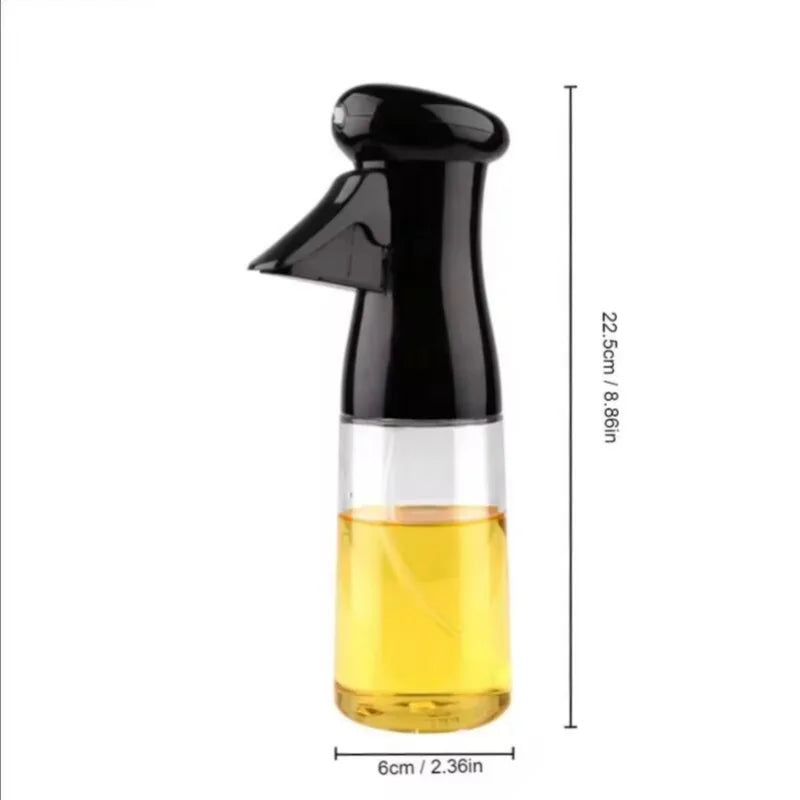 1 bouteille d'huile de cuisine transparente noire, vaporisateur d'huile de cuisson, bouteille d'huile d'olive, vaporisateur de barbecue, distributeur d'huile domestique