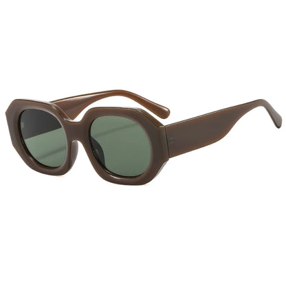 Quadratische Retro-Sonnenbrille für Damen, Vintage, kleiner Polygonrahmen, modische Luxus-Designer-Sonnenbrille, UV400-Schutz, trendige Sonnenbrillen