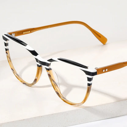 HEPIDEM Multicolor Acetate Glasses Women 2023 New Cat Eye Eyeglasses Cateye Spectacles Eyewear H9294